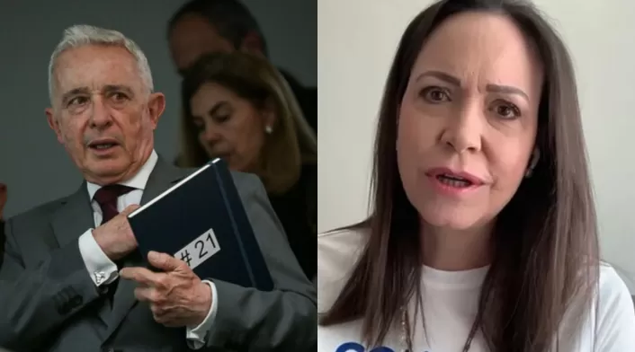 Álvaro Uribe y María Corina Machado Álvaro Uribe y María Corina Machado