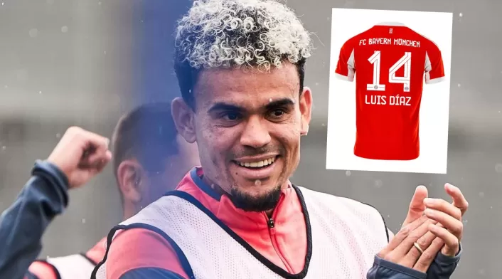 Luis Díaz, camiseta Bayern Munich Luis Díaz, camiseta Bayern Munich