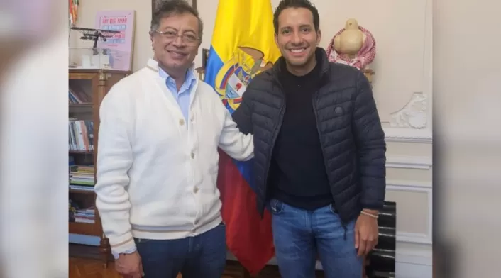 Presidente Gustavo Petro | Congresista, Julián López, presidente de la Cámara | Casa de Nariño | Bogotá | Julio 2025