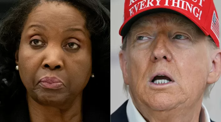 Lisa Cook, gobernadora de la Reserva Federal y el presidente Donald Trump