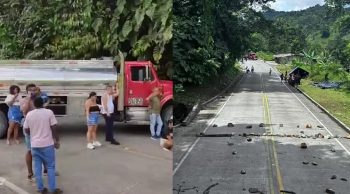 Bloqueo indígena vía Panamericana