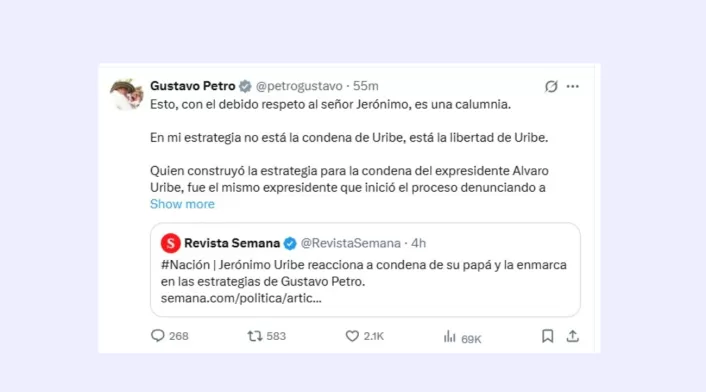 Trino de Gustavo Petro Trino de Gustavo Petro