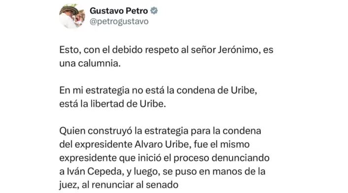 Gustavo Petro a Jerónimo Uribe Gustavo Petro a Jerónimo Uribe