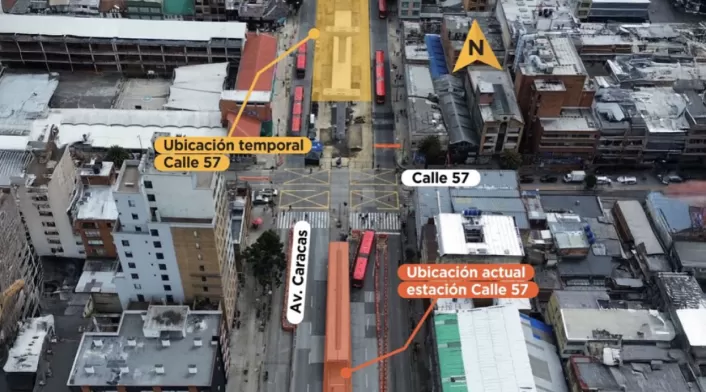 Pensando en la movilidad de los usuarios del Sistema, desde el 9 de agosto, se habilitará la estación temporal de TransMilenio Calle 57