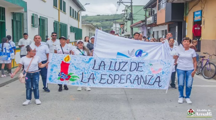 Manifestación en Amalfi Antioquia