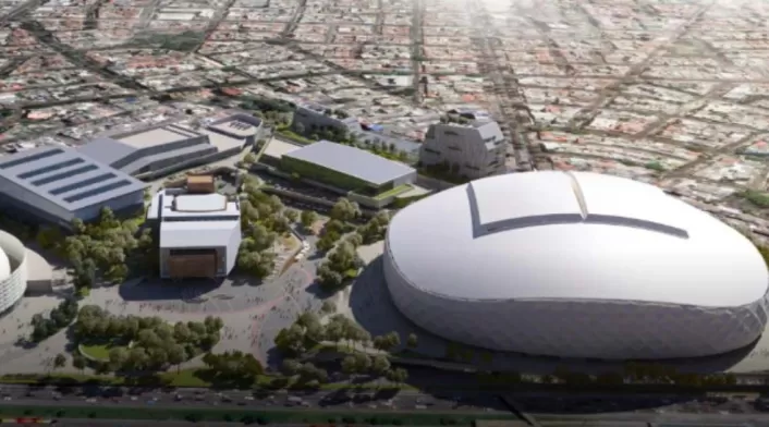 Panorámica de lo que sería el nuevo estadio en la zona de El Campín Panorámica de lo que sería el nuevo estadio en la zona de El Campín