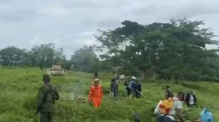 Imagenes del momento de la invasión ilegal