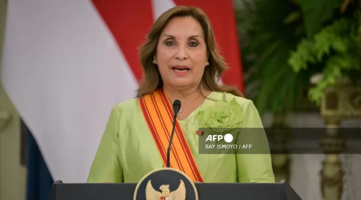 La presidenta de Perú, Dina Boluarte La presidenta de Perú, Dina Boluarte