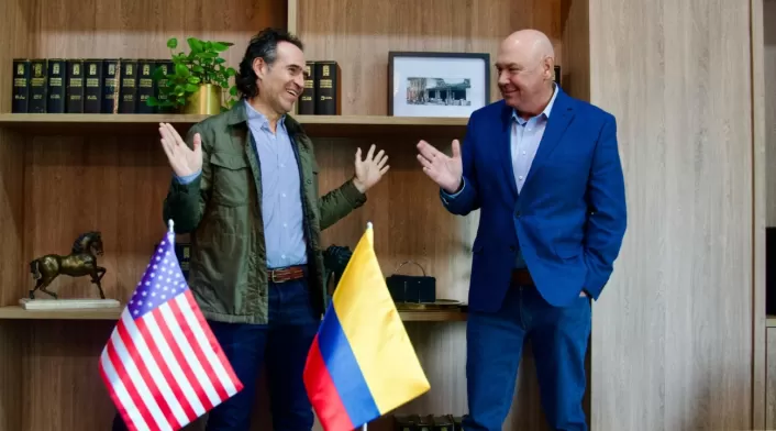 Federico Gutiérrez con embajador de Estados Unidos Federico Gutiérrez con embajador de Estados Unidos