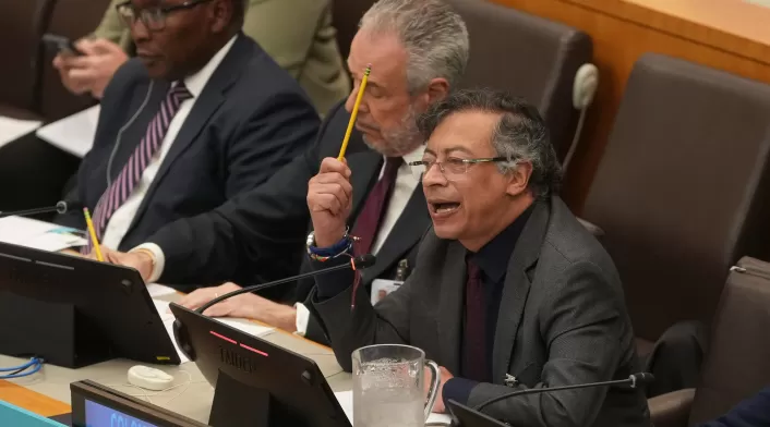Presidente Gustavo Petro en el diálogo de alto nivel sobre soluciones para la financiación climática de la ONU.