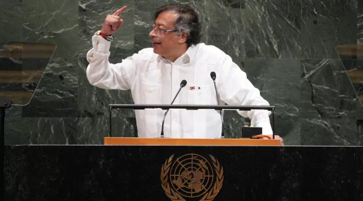 Presidente Gustavo Petro en la ONU 2025.