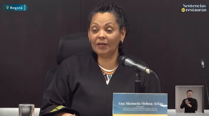Magistrada de la JEP Ana Manuela Ochoa