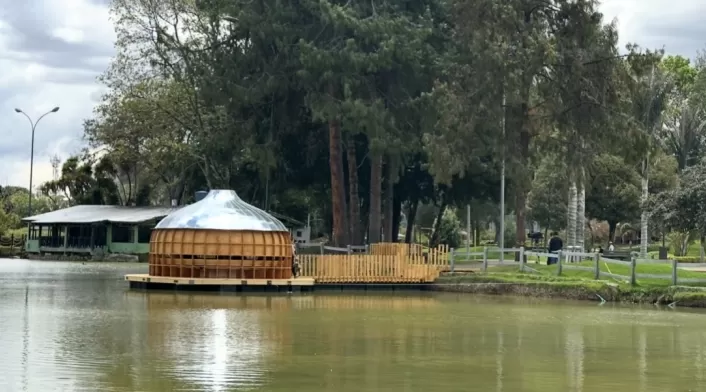 Cuna de humedales, obra en el Parque de los Novios