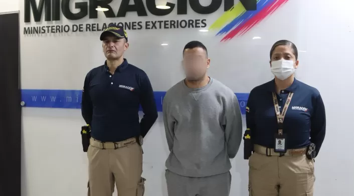 Capturado, migración colombia, interpol