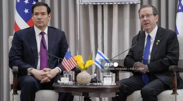 Marco Rubio e Isaac Herzog Marco Rubio e Isaac Herzog