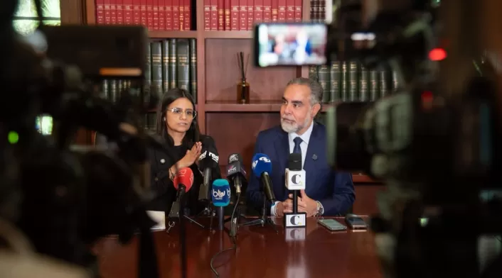 Ministro del Interior y directora del Dapre Ministro del Interior y directora del Dapre