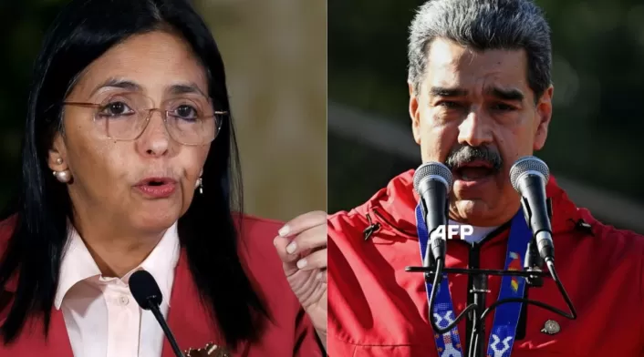 Delcy Rodríguez y Nicolás Maduro Delcy Rodríguez y Nicolás Maduro