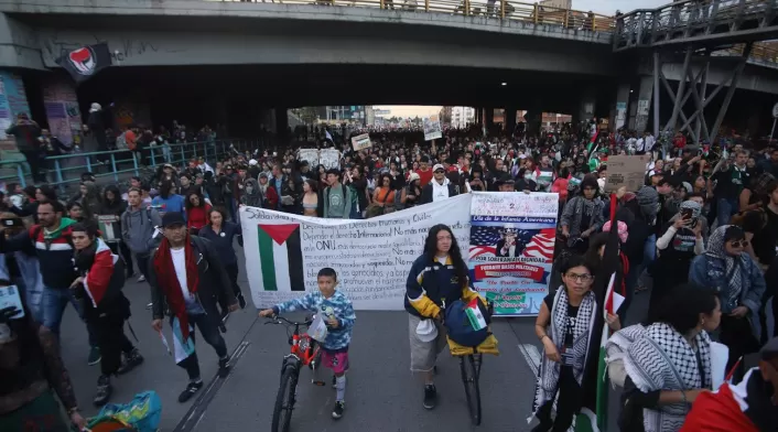 Protesta propalestina del gobierno Protesta propalestina del gobierno