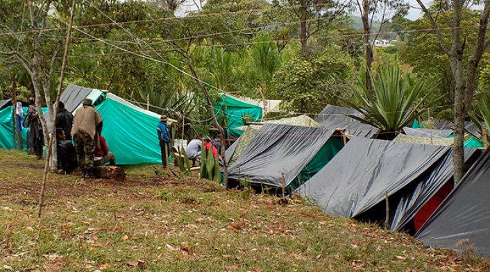 Zonas veredales donde permanecen exguerrilleros de las Farc. Zonas veredales donde permanecen exguerrilleros de las Farc.