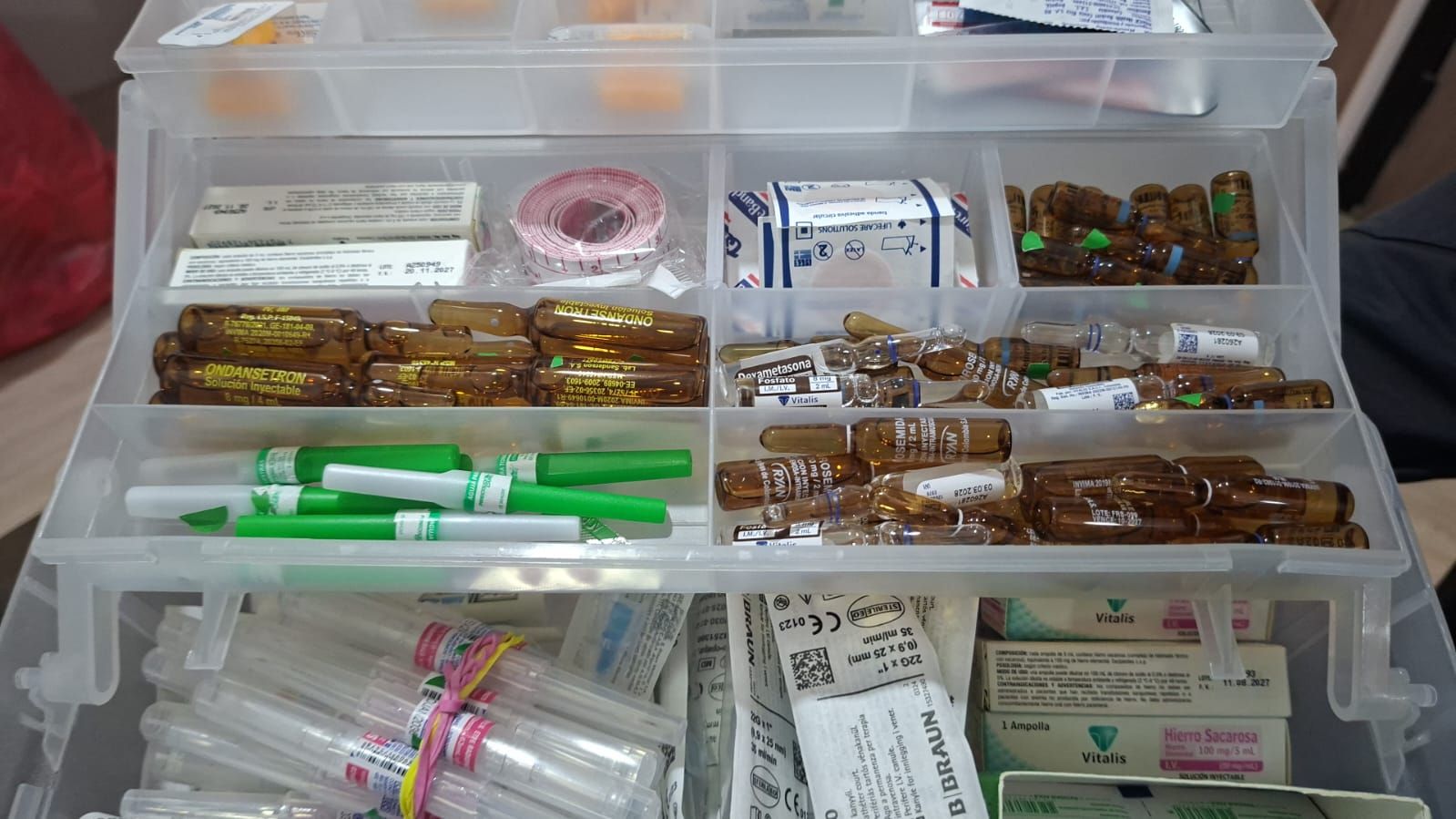 Medicamentos encontrados en el allanamiento