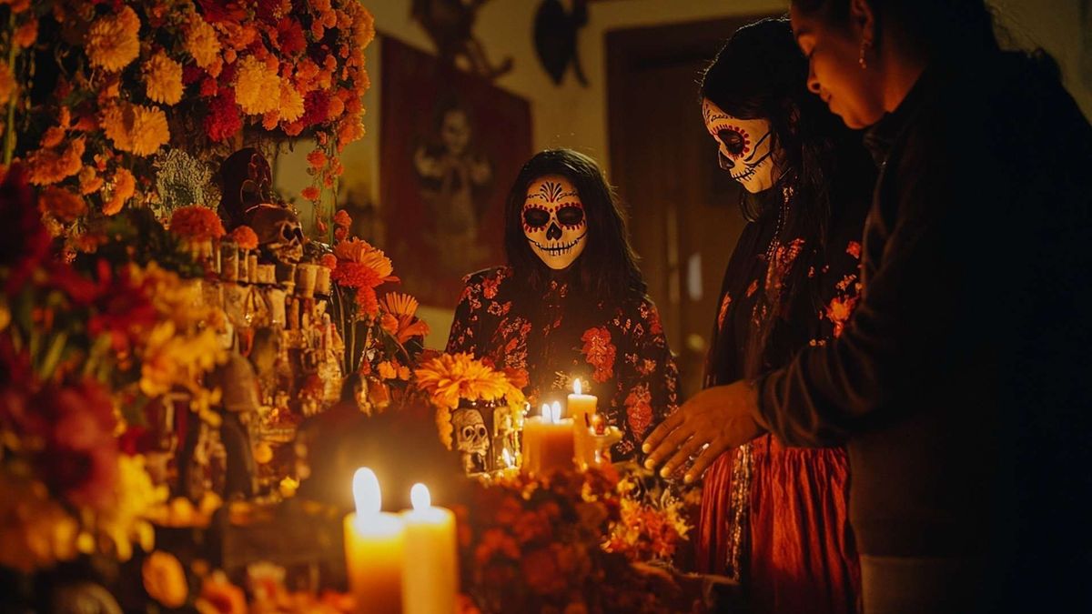Ideas para adornar el altar de Día de Muertos dedicado a mascotas y familiares