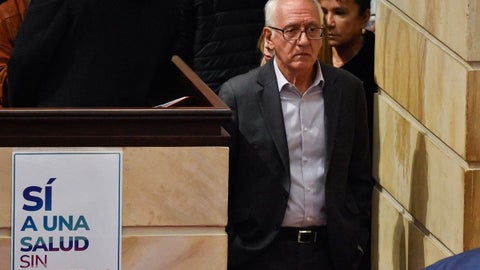 Guillermo Alfonso Jaramillo, ministro de Salud, durante el debate de la reforma a la salud, en el Congreso.