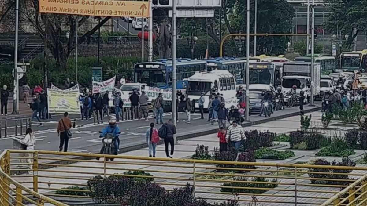 Bloqueos y protestas en Bogotá