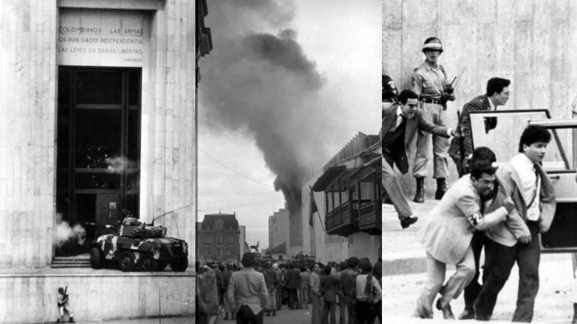 Imágenes del holocausto del Palacio de Justicia en 1985