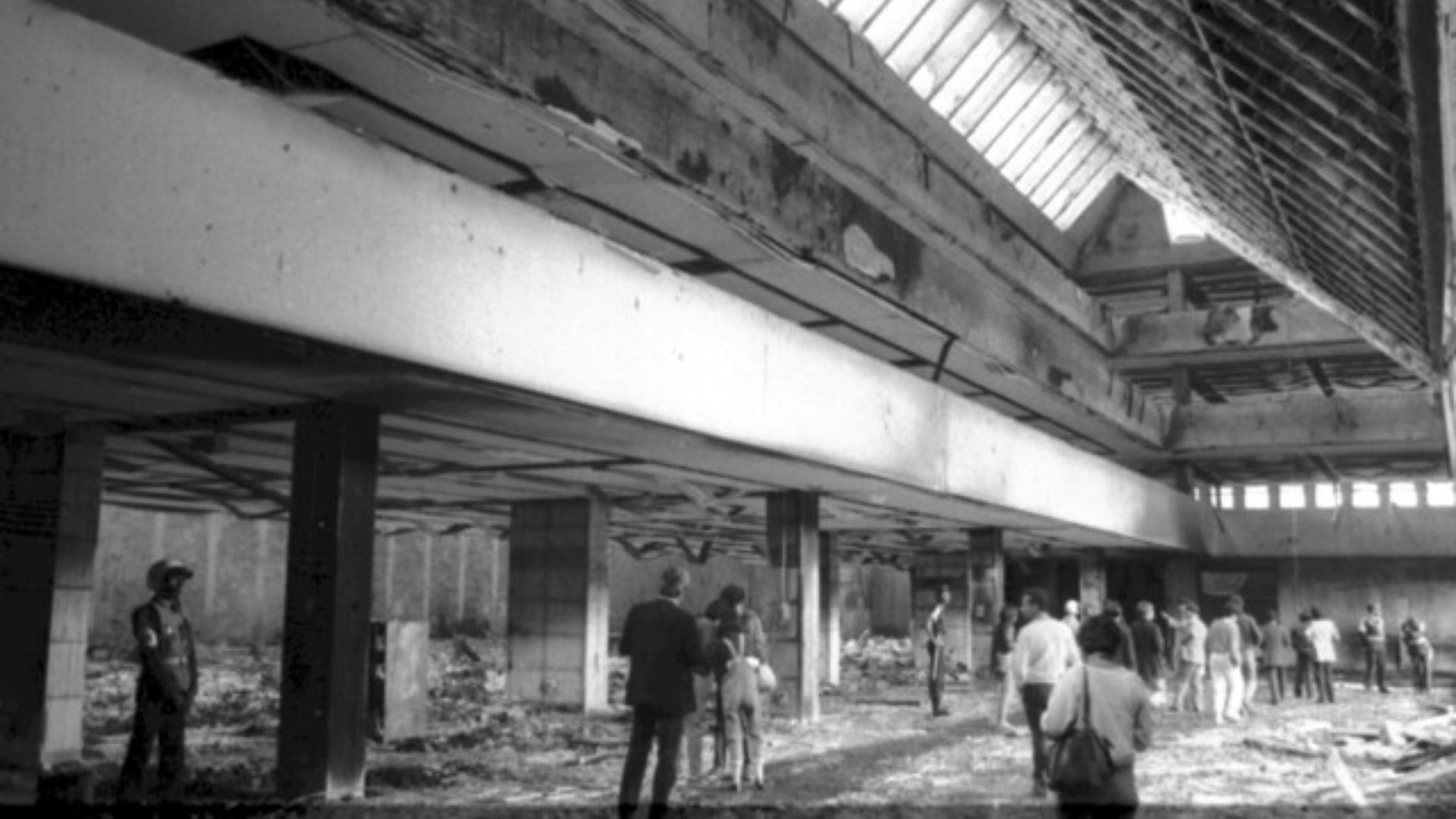 Escombros del Palacio de Justicia en 1985