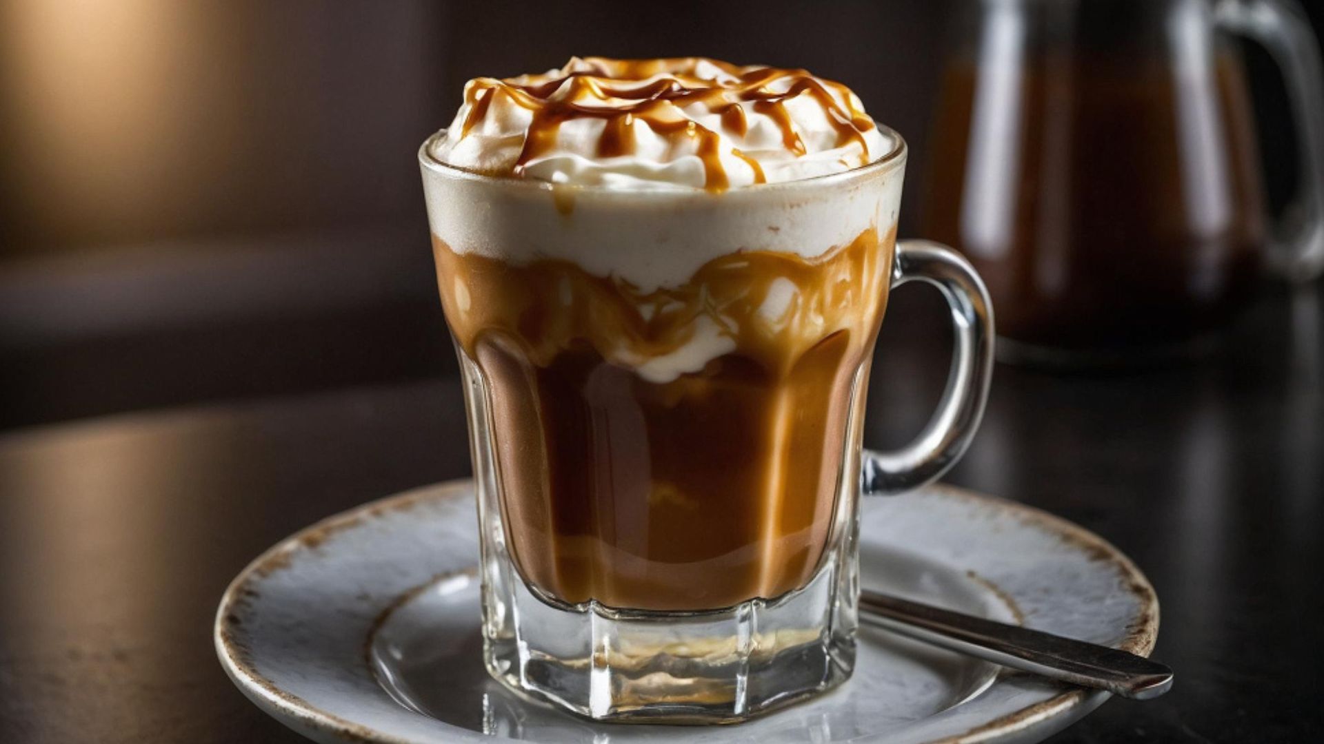 Una vez lista, la espuma se coloca con una cuchara sobre la bebida.