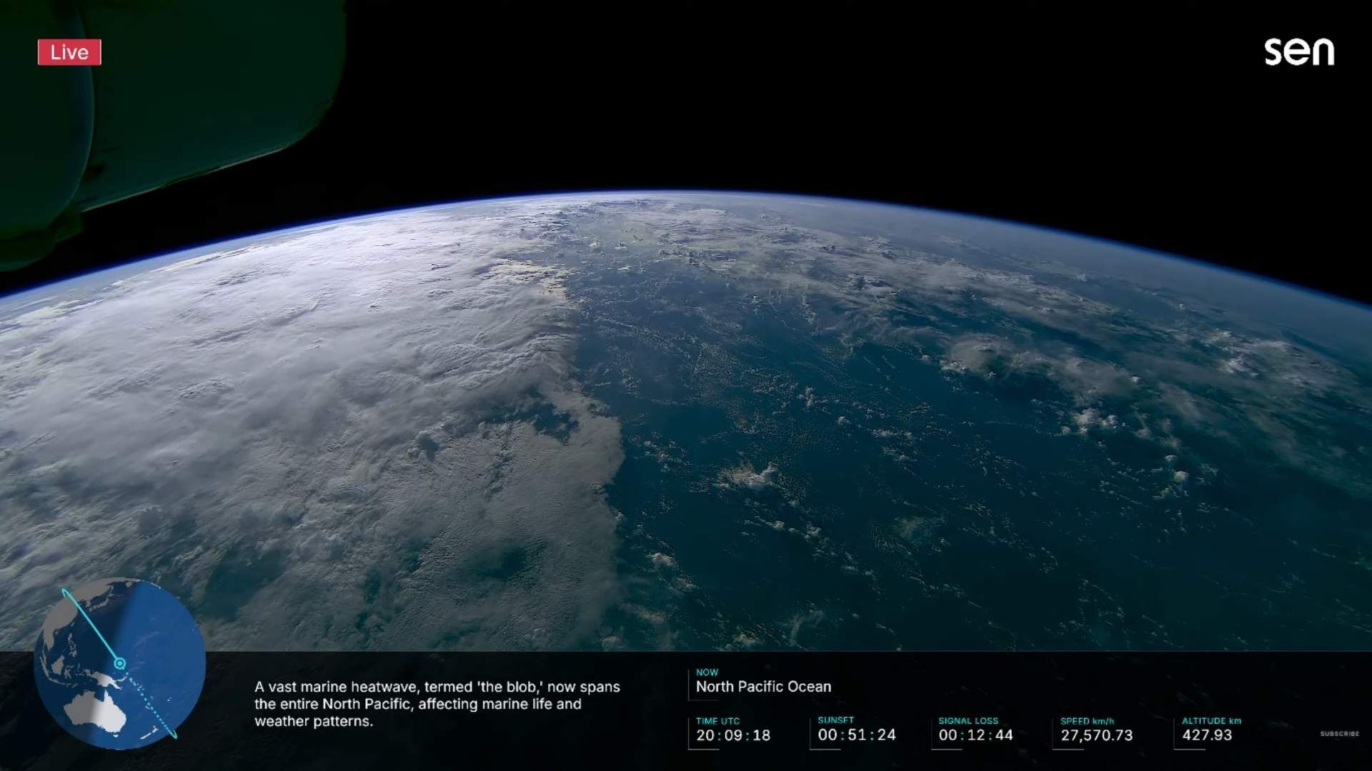 La NASA y Sen habilitan señal para ver la Tierra en vivo desde el espacio