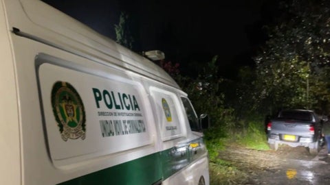 Policía hace presencia en sitio de masacre en Rionegro, Antioquia