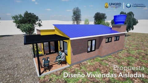 Render reconstrucción viviendas Paratebueno y Medina.