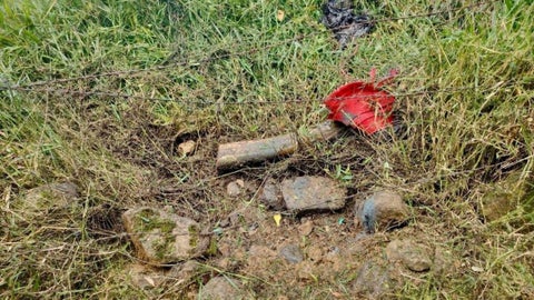 Carga explosiva desactivada en Antioquia.