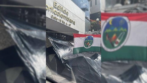 Instalan cambuches frente a la Agencia Nacional de Tierras en Cali