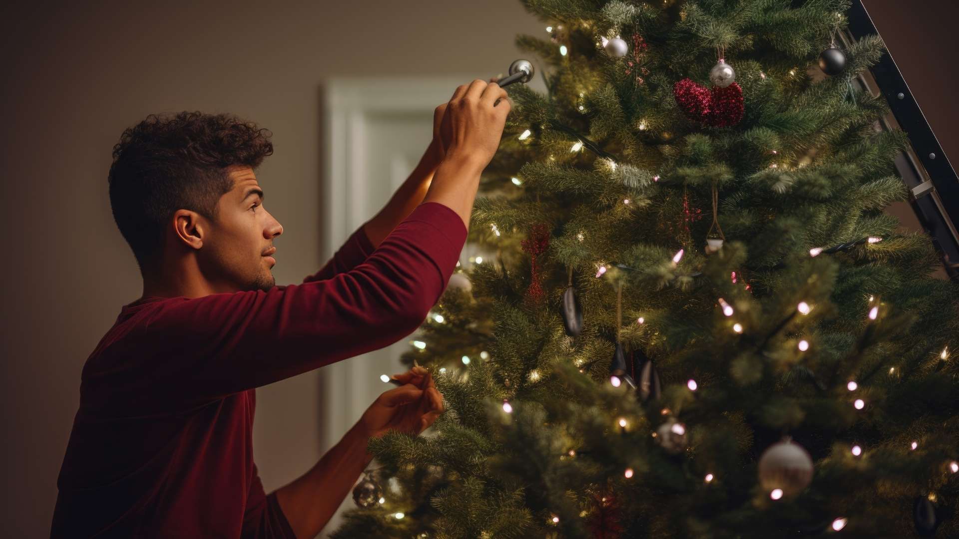 Las canastas de mimbre se consolidan como el nuevo toque natural en la decoración del árbol de Navidad.