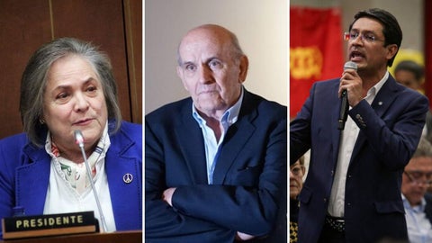 Clara López, Camilo Romero y Maurice Armitage