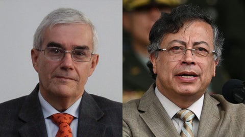 El empresario Carlos Enrique Moreno y el presidente Gustavo Petro.