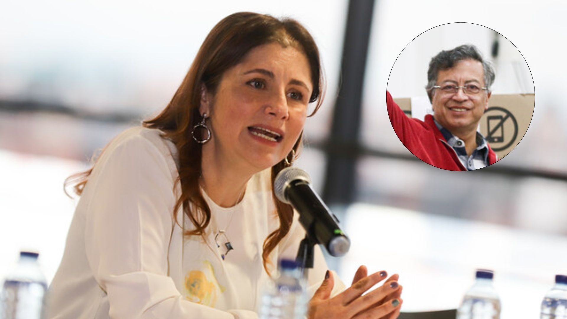 Iris Marín y Gustavo Petro