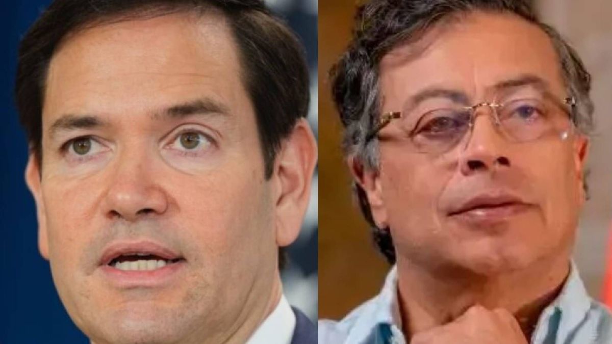 Marco Rubio, secretario de Estado de EE. UU.(Izq), Gustavo Petro, presidente de Colombia (Der).