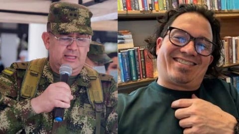 El general Juan Huertas y el licenciado Wilmar Mejía