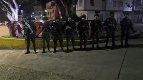 Según el Ejército, se registraron disparos de fusil en las calles y alrededores del municipio.