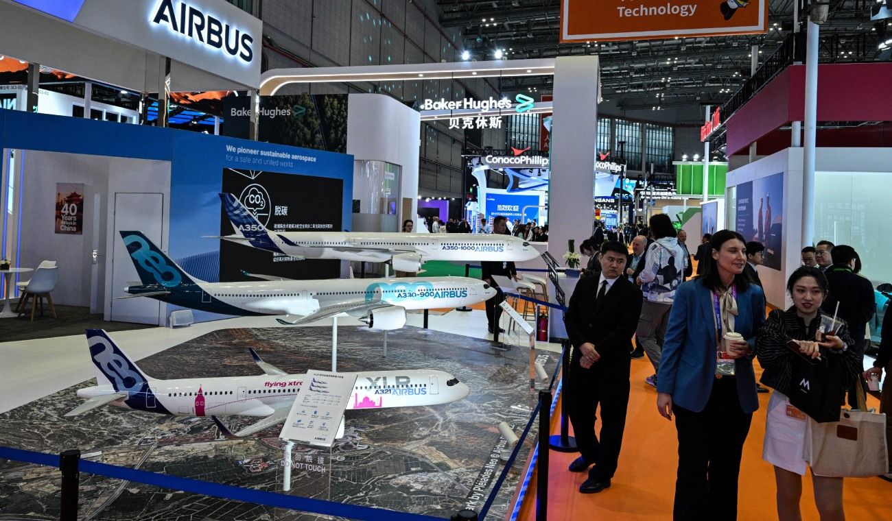 Imagen de archivo de una feria de Airbus. La compañía confirmó que la falla se debió a radicación solar.