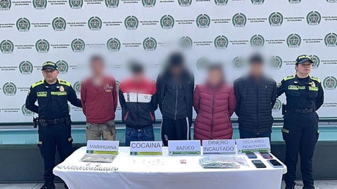 Banda de tráfico de drogas en Bogotá