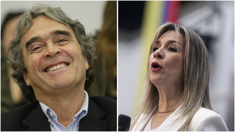Vicky Dávila y Sergio Fajardo