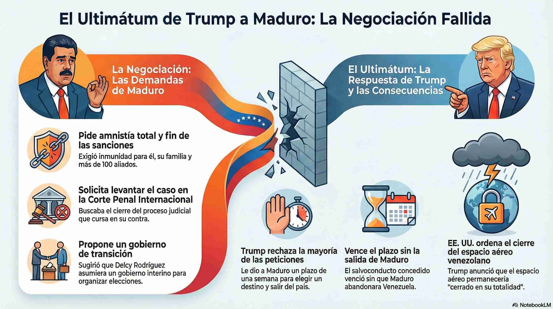 Trump le dio ultimátum a Maduro para salir de Venezuela