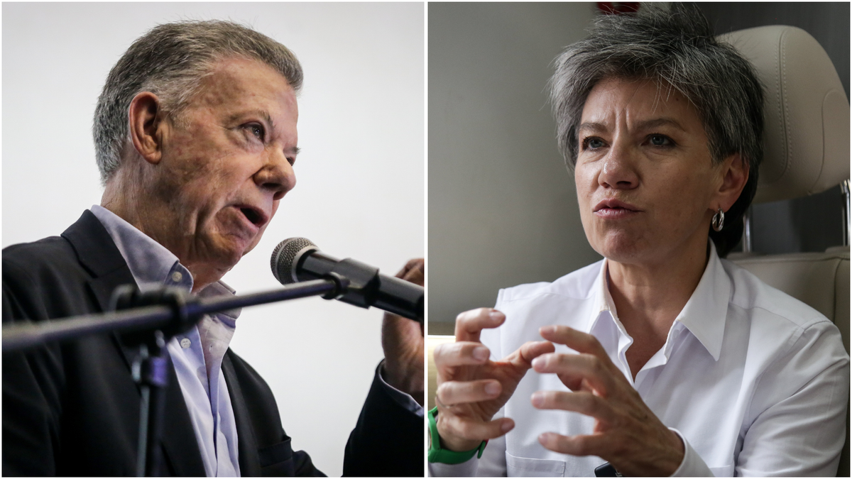 Claudia López y Juan Manuel Santos