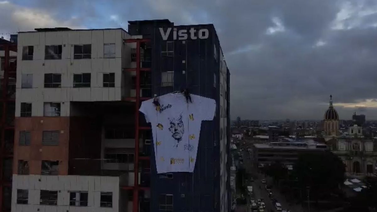 Obra de arte en San Victorino .