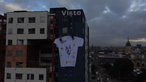 Obra de arte en San Victorino .