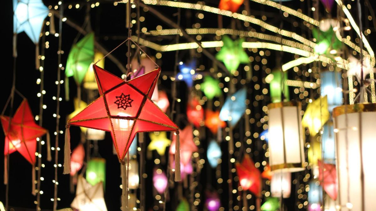 Farolitos de Navidad.